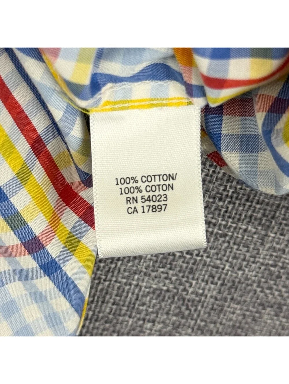 Banana Republic Slim Fit Plaid Shirt Mens Medium 15-15.5 100% Cotton